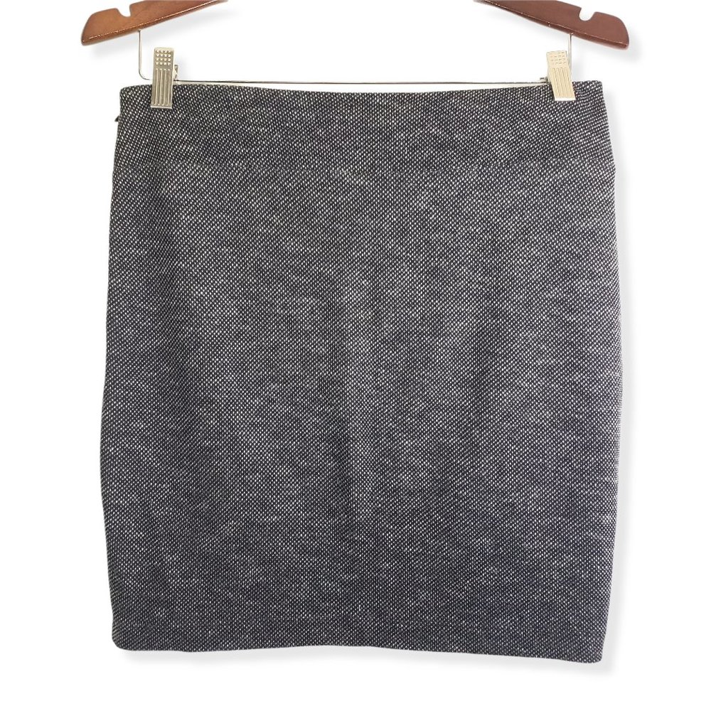 ELLA MOSS Women's Large Black, White Variegated Knit, Mini Skirt